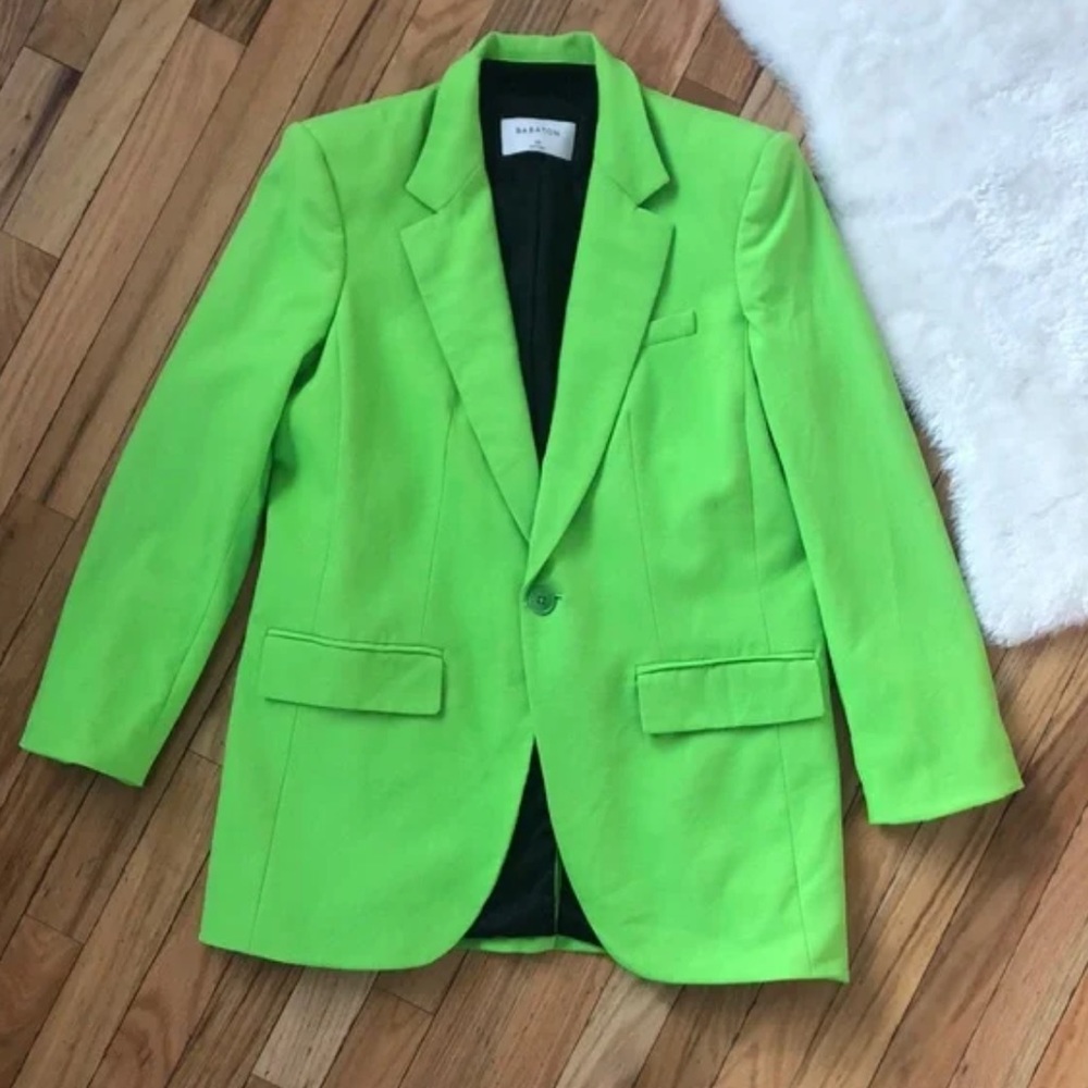 ISO Aritzia Babaton Agency Blazer in Neon Lime Green S M or L - Picture 3 of 5